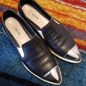 Miu Miu metal toe sneakers